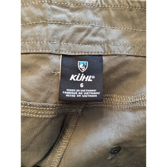 Kuhl Womens Size 6 Green Hiking Shorts Cotton Blend 6" Inseam - Picture 6 of 7
